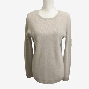 Autumn Cashmere Womens Size L Sweater 100% Cashmere Wrap Back Light Beige